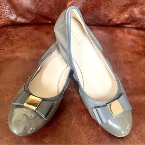 Cole Haan Patent Leather Ballet Flats & Loafers In Olive Color Size 8
